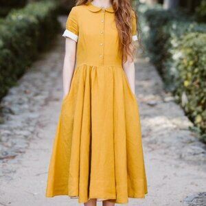 Son De Flor - Classic Dress - Marigold
